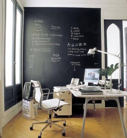 4-Use blackboard walls