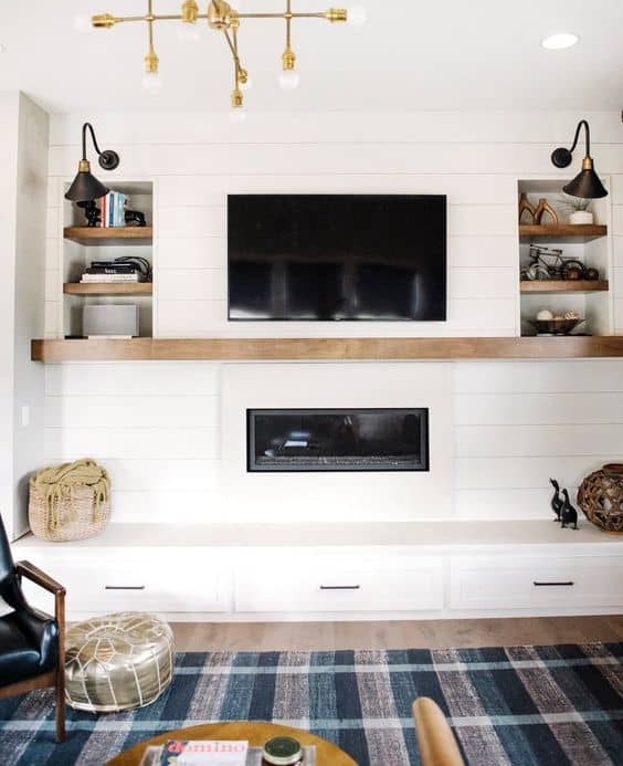 7-Integrate the fireplace with other functions of the living room