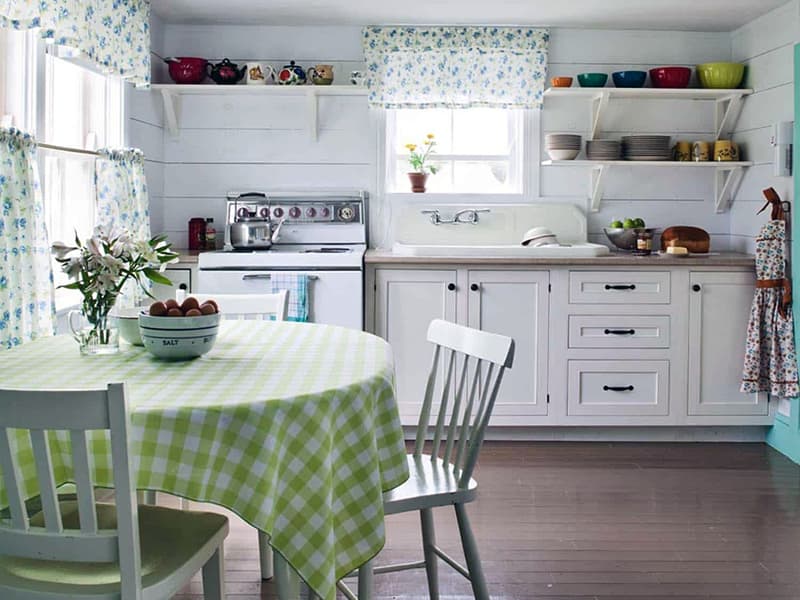 Using fabric to create comfort in the kitchen