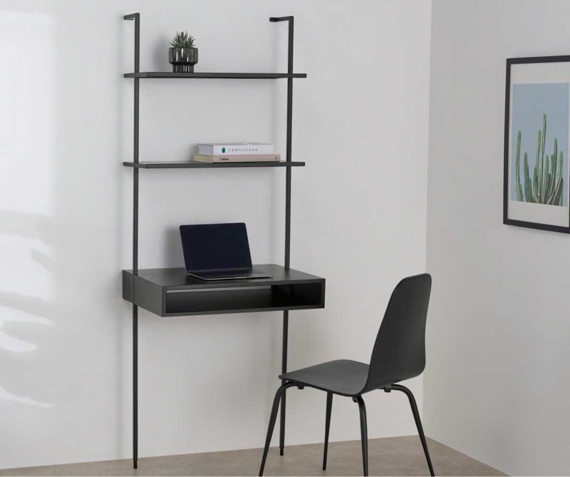 Designer shelf with integrated secretary