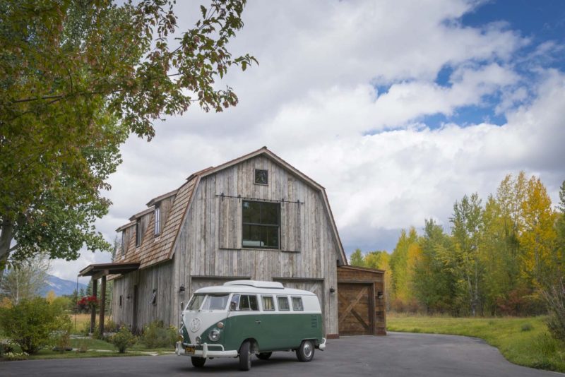 Wooden barn loft