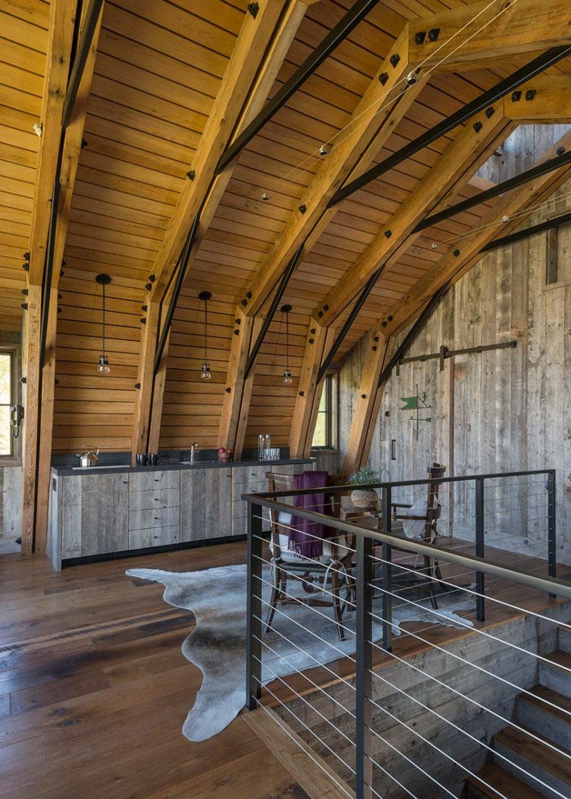 Wooden barn loft