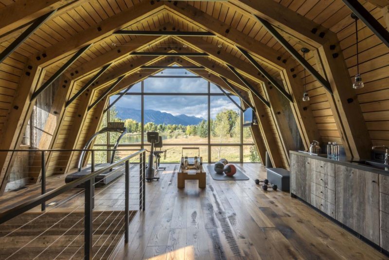 Wooden barn loft