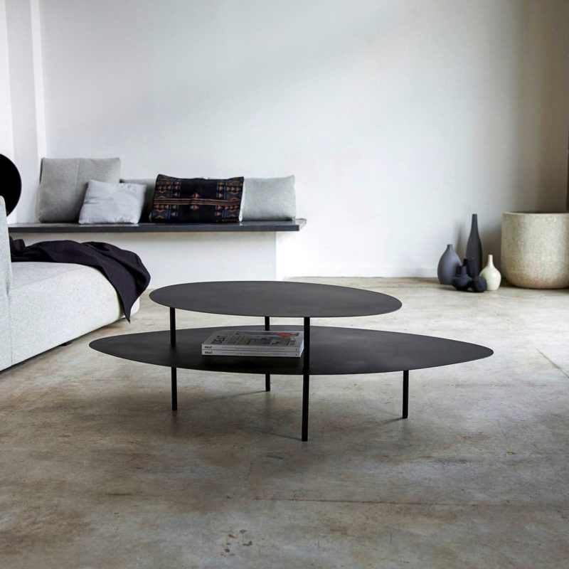 Contemporary design metal coffee table