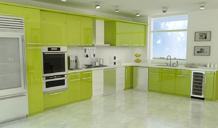 green-kitchen-cabinet-models