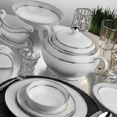 grey gilded kutahya dinner set models