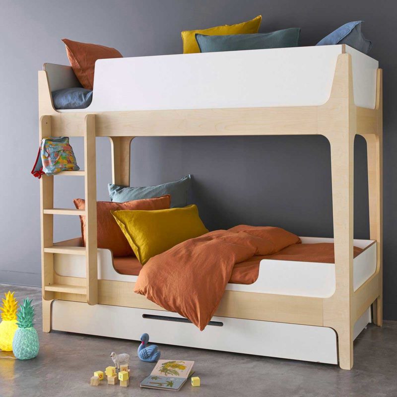 Children's bunk bed with drawers