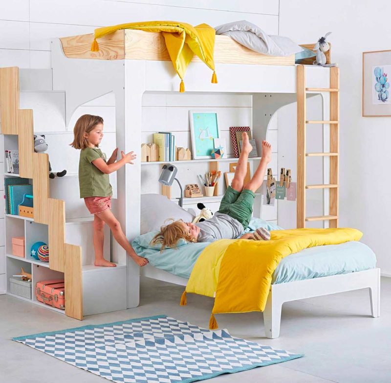 Bunk bed with stairs