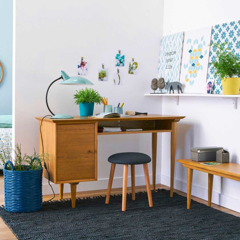 Vintage style desk with storage