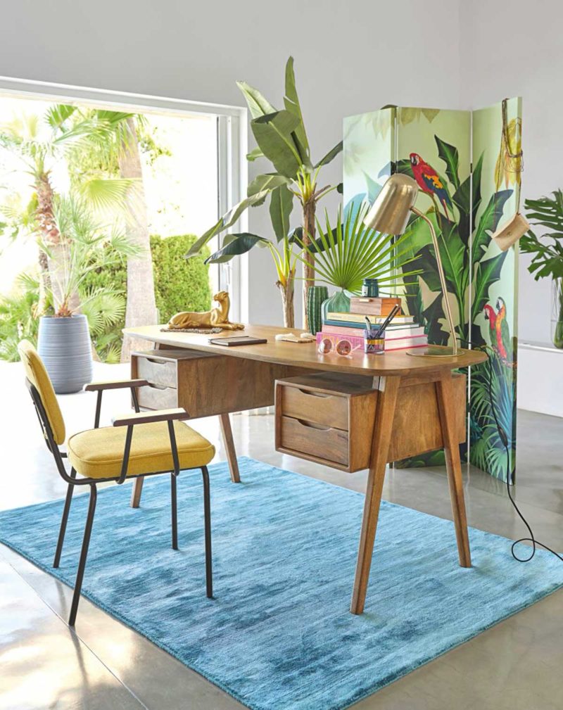 Wooden table in 50s style