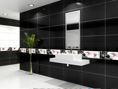 bathroom-black-patterned-tiles