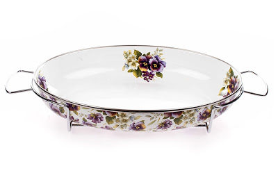 eternity enamel oval baking dish