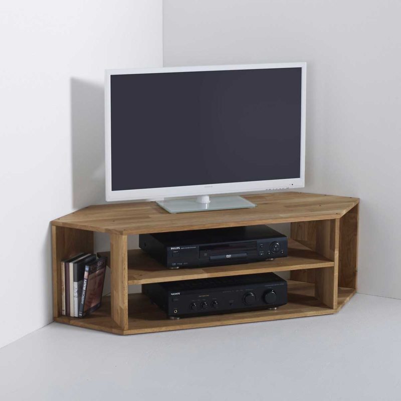 Solid oak corner cabinet for TV