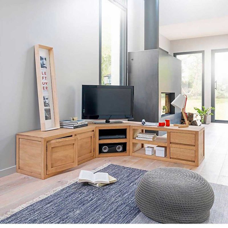 Modular corner TV cabinet