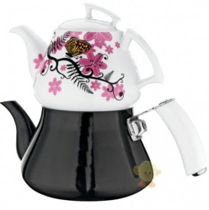 Schafer-pink-flowered-porcelain-teapot-sets