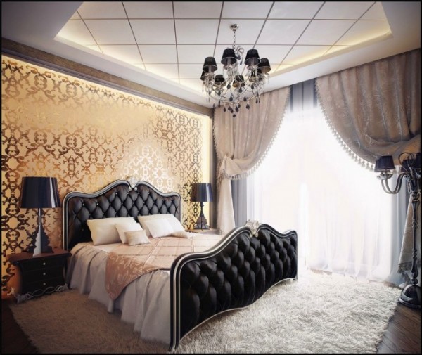 beautiful bedroom decorations 2 600x505 Stylish and romantic bedroom designs