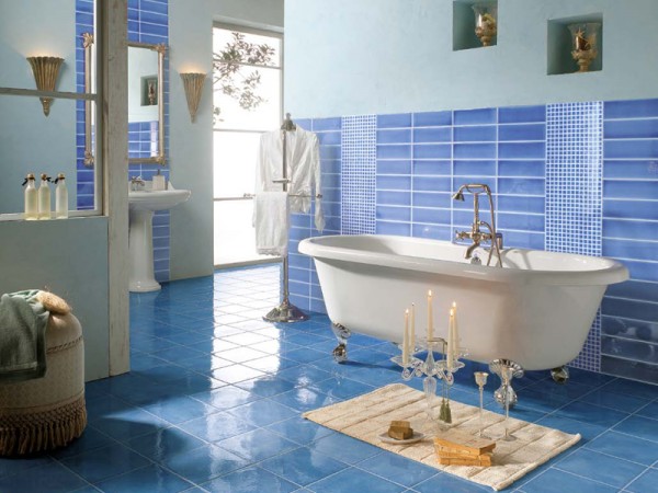 blue bathroom decorations 7 600x450 blue bathroom decorations