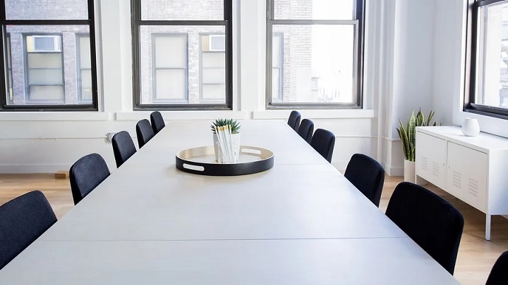 big desk in the office