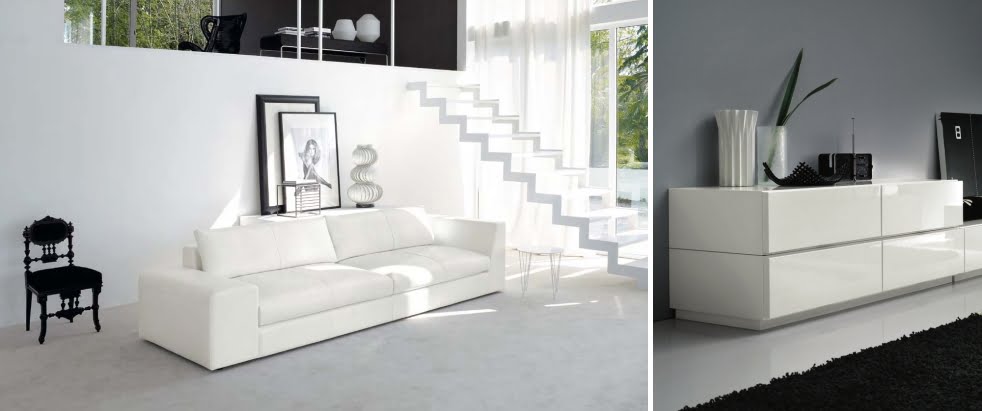 White does not mean boring. White interior design ideas