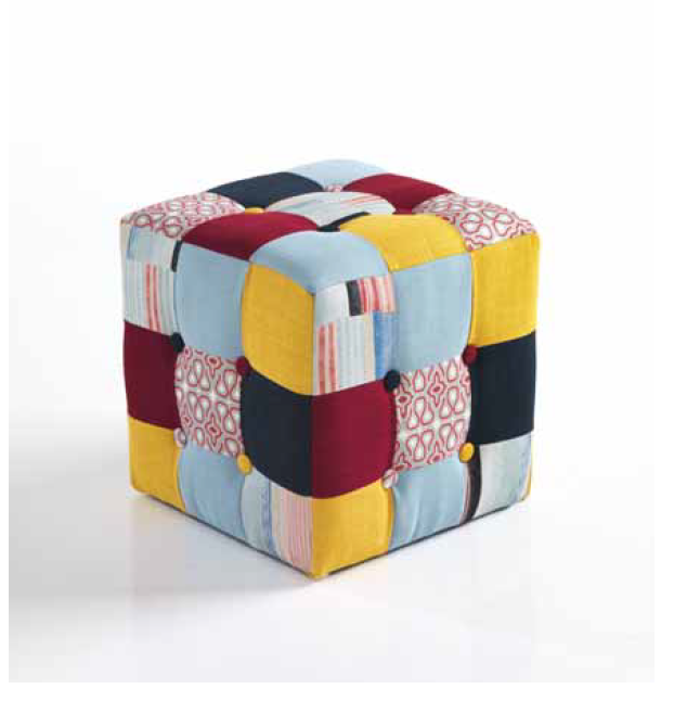 kaleidos pouf, colorful