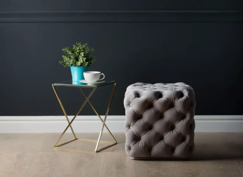 Pouf in a modern interior 