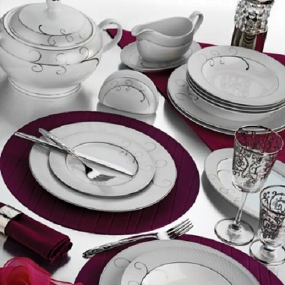 Fashion purple kutahya porcelain dinnerware sets