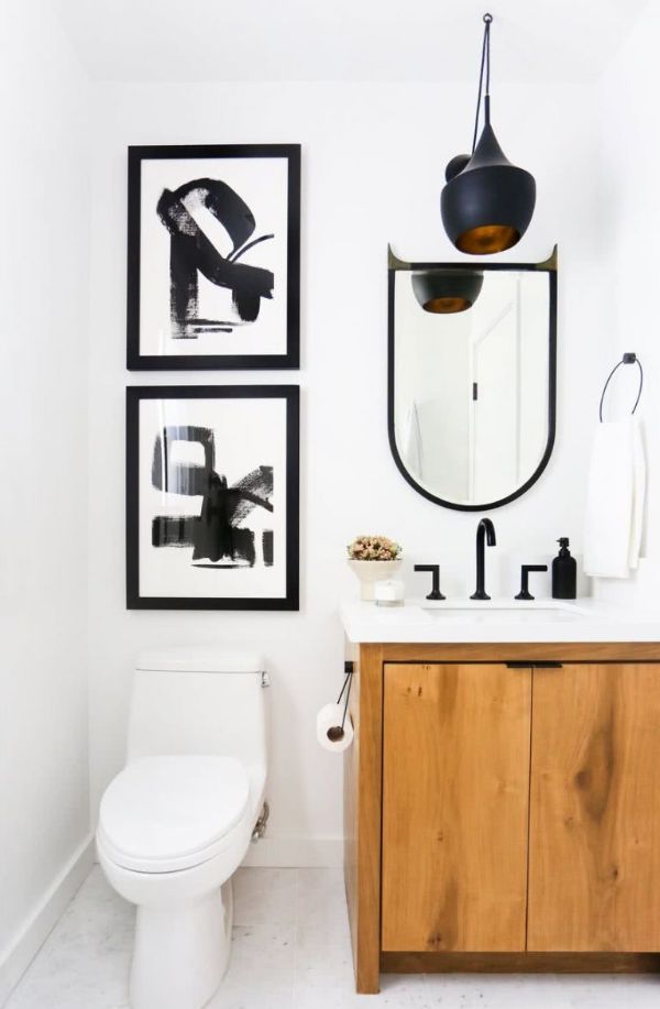 accessories to decorate modern bathroom pictures and lamps