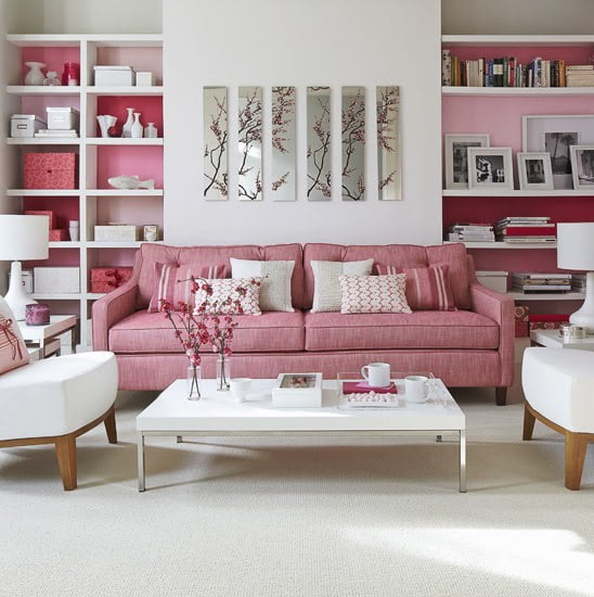 Pink Color Living Room