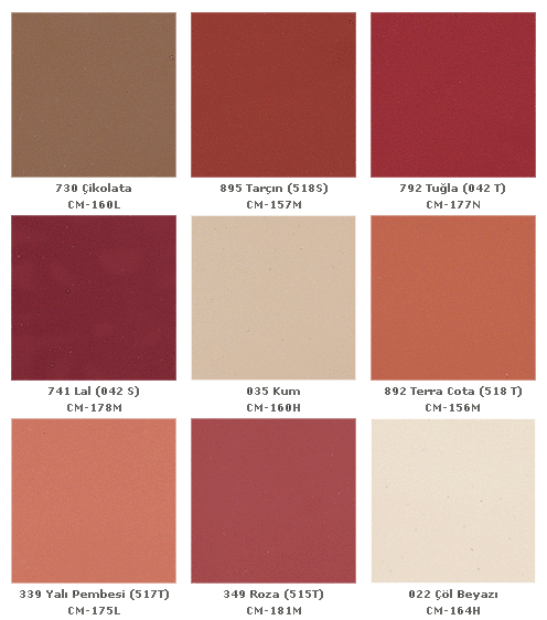 Polisan color catalog