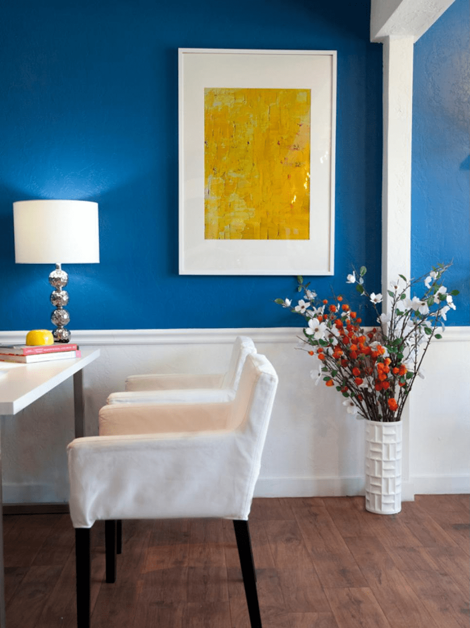 cobalt blue wall