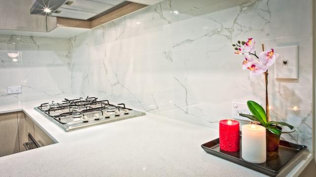 white kitchen countertops